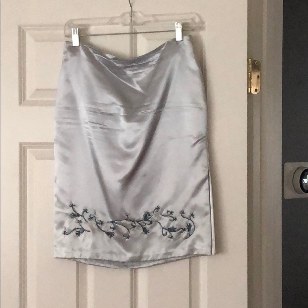 Ralph by Ralph Lauren Satin Blue Pencil Skirt